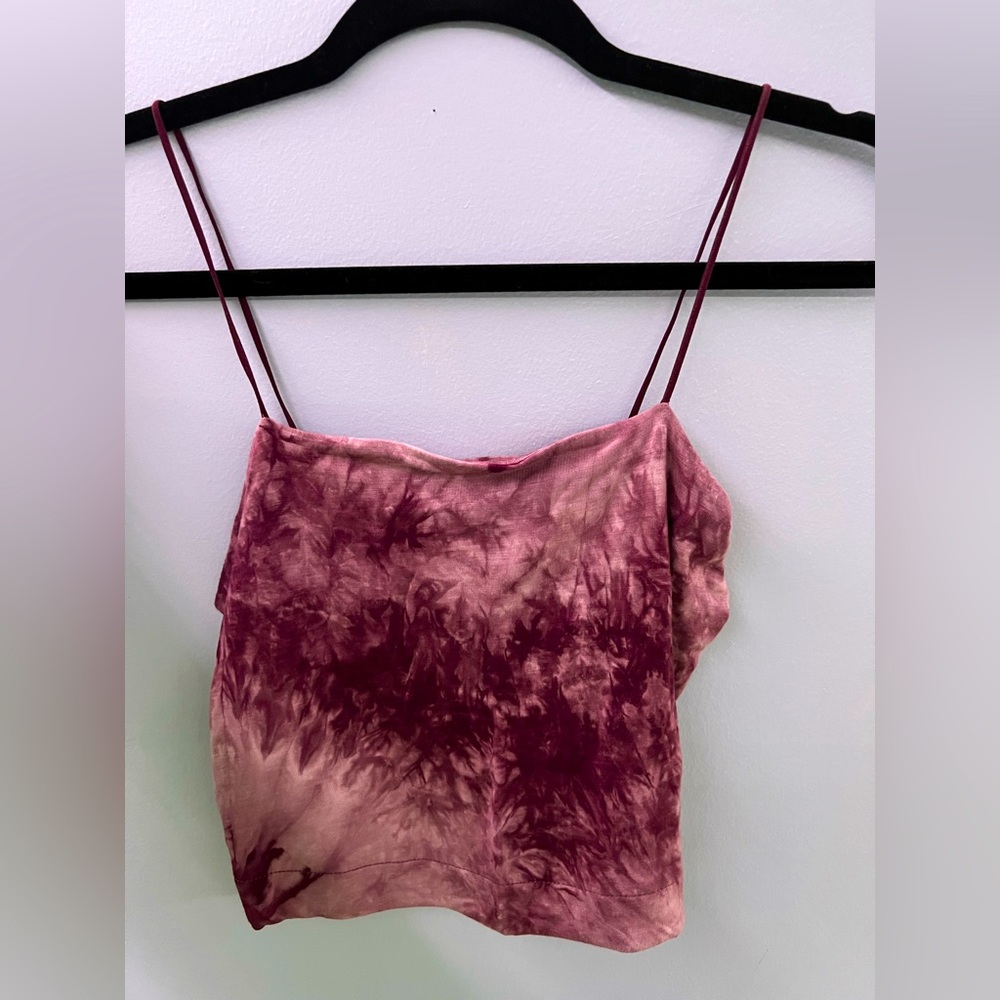 Cropped spaghetti strap tank